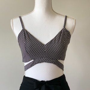VALIJA Black & White Crop Top EUC